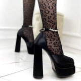 Amozae-New Fashion Women Pumps Retro Mary Janes Chunky Heels Sandals Spring Platform Dress Party Wedding Basic Shoes Woman Big Size