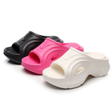 AMOZAE- - Chunky Sole Wedge Slippers