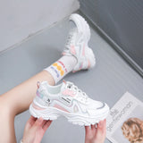 Amozae-2024 BKQU New Women's Sneakers Women Platform Flat Shoes for Women Shoes white Casual Trainers Ladies Chunky Sport Shoes Female