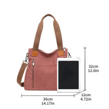 Amozae-Women's Canvas Shoulder Bag Fashion Multifunctional Outdoor Shoulder Bag Women's Commuting Large Capacity Shoulder Bag