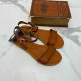 AMOZAE-- Fashionable Flat Heel Roman Sandals with Clip Toe