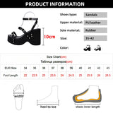 Amozae-Gothic Punk Chunky Platform Sandals for Women Buckle Strap Wedge Heel Sandals Woman 2025 Summer Thick Bottom Gladiator Shoes