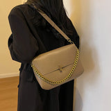 Amozae- Women'S Bag Ins Fashion Chain Bag Retro Large Square Bag Office Lady Bag Retro Winter