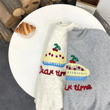 Amozae-Autumn Casual Outfits Amozae-Candy Cake Embroidery Women Sweatshirt Winter Thick Hoodie, Loose Top