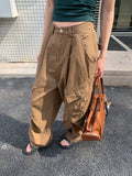 Amozae-Spring Summer Casual Outfits Women's Curved Knife Cargo Pants