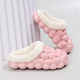 AMOZAE- - Fur Warm Cotton Slippers Bubble Shoes