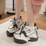 Amozae-New Spring Chunky Sneakers Women Autumn Thick Bottom Platform Sneakers Height Increasing Sport Dad Shoes Woman Casual Shoes