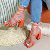 Amozae 2025 New Fashion Pinch Narrow Band Women Sandal Gladiator High Heels Ladies Open Toe Sexy Summer Party Shoes Zapatos Mujer