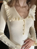 Amozae-High Waist Ruffled Maxi Dresses For Women Autumn Winter Knitted Slim Long Dress Women's Vintage Dress Woman Retro Elegant