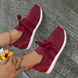 Amozae-Comfort Breathable Knitted Sneakers Women 2024 Spring Flat Heels Athletic Running Shoes Woman Plus Size 43 Casual Walking Shoes