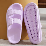 AMOZAE- - Rimocy Buckle Platform Slippers