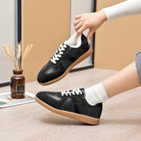 Winter Sneakers Women Genuine Leather Women German Training Shoes Non-slip Sneakers For Women Large Size Velvet Sneakers Female