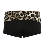 Amozae Leopard Print Patchwork Low Waist Shorts Y2K Fashion High Street Clubwear Women Skinny Black Mini Shorts Retro Sexy