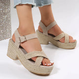 AMOZAE- -  Women's Chunky Platform Sandals with Thick Bottom