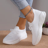 Amozae-Women's Breathable Mesh Running Shoes Soft Sole Lightweight Knit Sneakers Woman Casual Slip On Walking Flats Zapatos Mujer 2025