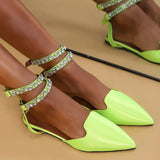 AMOZAE- - Summer Rhinestone Ankle Strap Gladiator Sandals