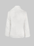 Amozae-Women's shirts & blouses Autumn 2024 Long Sleeves Loose Buttoned Stand Collar Office White Tops Clothes for Female Ladies