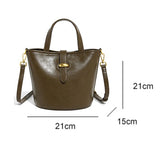 Amozae-New Retro Bucket Bag Korean Style Simple Versatile Mother Bag Handbag Shoulder Multi -Use Women'S Bag Autumn Winter