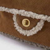 Amozae- Winter Women'S Bag Retro Large Square Bag Fleece Chain Casual Shoulder Bag Luxury Design Bag