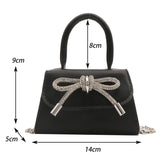 Amozae-Bow Design Solid Color Mini Shoulder Bag PU Leather Flap Crossbody Bags for Women 2024 Fashion Female Chain Purse and Handbags