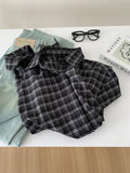 Amozae-Autumn Casual Outfits Amozae-Woolen Plaid Shirt Jacket For Women Autumn Winter Soft And Fluffy Flip Collar Shirt Jacket