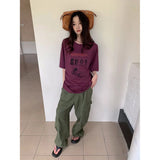 Amozae-Spring Summer Casual Outfits Women's Curved Knife Cargo Pants