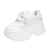 Amozae-2025 Summer Breathable Mesh Sneakers 8CM Hidden Heels Spring High Platform Sports Dad Shoes Woman Wedges Casual Chunky Sneakers