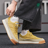 Amozae-Hot sale Breathable Casual Shoes Men Harajuku Style Sneaker Fashion Yellow Men's Sneakers 2024 Platform Walking Sports Shoes Men