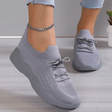 Amozae-Women's Breathable Mesh Running Shoes Soft Sole Lightweight Knit Sneakers Woman Casual Slip On Walking Flats Zapatos Mujer 2025