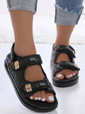 Amozae-PU Double Velcro Sandals