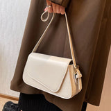 Amozae- Shoulder Bag For Women Saddle Bag Solid Concise Ins Fashion Women'S Bag Luxury Designer Bag