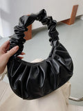 Amozae-Fashion Pleated Handlebags for Women PU Cloud Bags Leisure Armpit Bag Shopping Shoulder Bags Dumpling Handbag Female Hand Bags