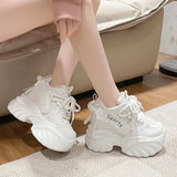 Amozae-New Spring Chunky Sneakers Women Autumn Thick Bottom Platform Sneakers Height Increasing Sport Dad Shoes Woman Casual Shoes