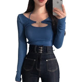 Amozae-Sexy Tank Top Cropped Inner Strapless Long Sleeve Cover Up Outer Wear 2-piece Set Women's Summer Fashionable Suit