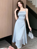 Amozae-Summer Elegant Sexy Hollow Out Sleeveless Dress Women Chic Birthday Evening Party Vestidos Female Slim Clothing