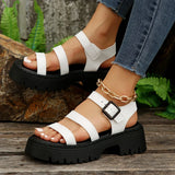 AMOZAE- - Summer Women's Punk Platform Wedge Sandals