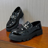 Amozae- Samil Chain Detail Patent Loafers