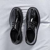 Amozae- Samjeon Patent Leather Derby Shoes