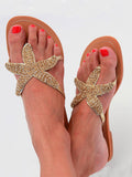 Amozae-Starfish Pattern Beaded Sandals