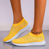 AMOZAE- - Breathable Mesh Crystal Sneaker Shoes