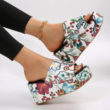 Women's Beach Slippers 2023 Summer Fashion Bohemia Wedges Slippers for Women  Platform High-heeled Slippers Women Shoes for 2023