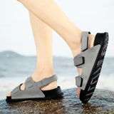 Amozae-BKQU 2024 Men Summer Platform Wedge Slides Breathable Slippers Comfortable Pvc Shoes Breathable Beach Shoes