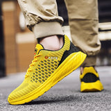 Amozae-BKQU Men Sport Shoes Breathable Mesh Outdoor High Quality Fashion Comfortable Non Slip Mens Running Shoes Soft Trainers Snaekers