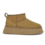 Amozae-back to school outfits Platform Sheepskin Boot