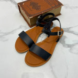 AMOZAE-- Fashionable Flat Heel Roman Sandals with Clip Toe