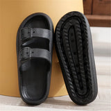 AMOZAE- - Rimocy Buckle Platform Slippers