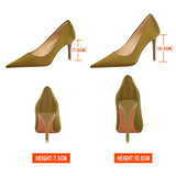 BIGTREE 2024 Spring Fashion Simple Matching High Heels Slim Heels Shallow Mouth Pointed Party Stripper Satin Women's Sngle Shoes