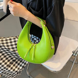 Luxury Half-moon Underarm Bag for Women PU Leather Shoulder Bag Autumn Winter Crossbody Bag Fashion Armpit Handbag and Purse