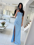 Summer Maxi Dress Satin Bodycon Dress Women Party Dress 2022 New Arrivals Red Backless Sexy Celebrity Date Night Dresses