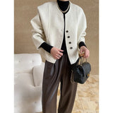 Amozae-Autumn Casual Outfits Amozae-Cutting Shaped Wool Double-sided Jacket